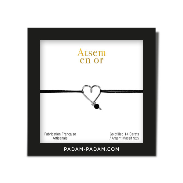 Bracelet mon coeur coloré/ carte atsem en or