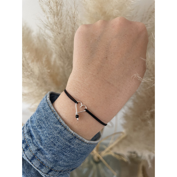 Bracelet mon coeur coloré/ carte atsem en or