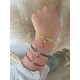 Bracelet mon coeur coloré/ carte atsem en or