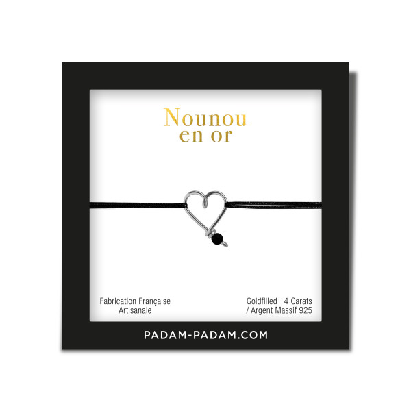 Bracelet mon coeur coloré/ Nounou en or