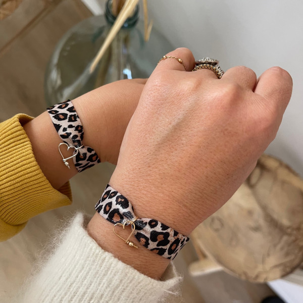 Bracelet mon coeur Leopard