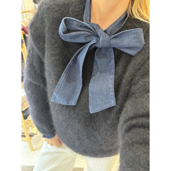 Pull mohair noir