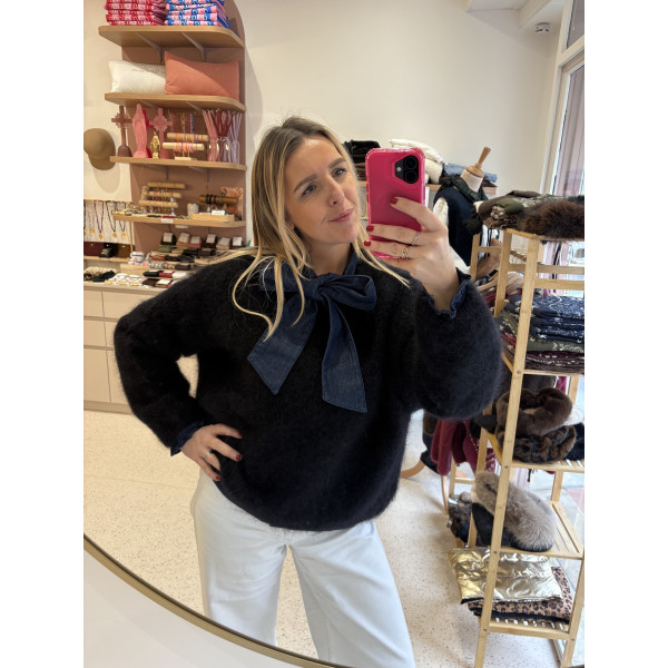 Pull mohair noir