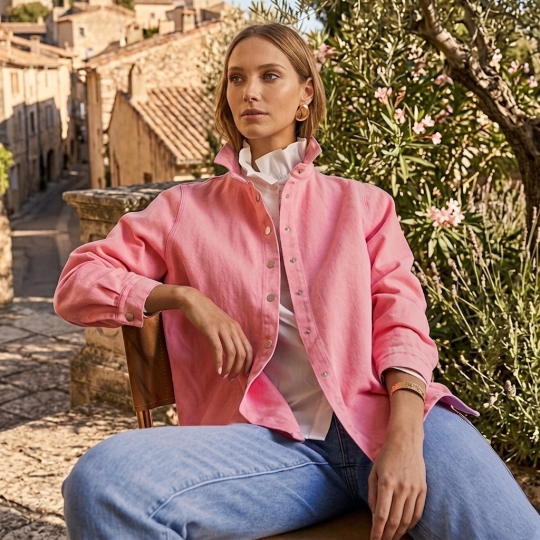 Veste/ Surchemise Colette jean rose