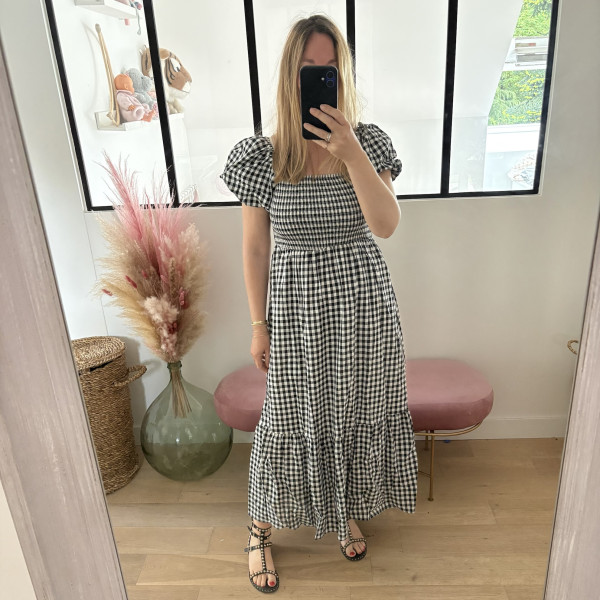 Robe BB vichy noir