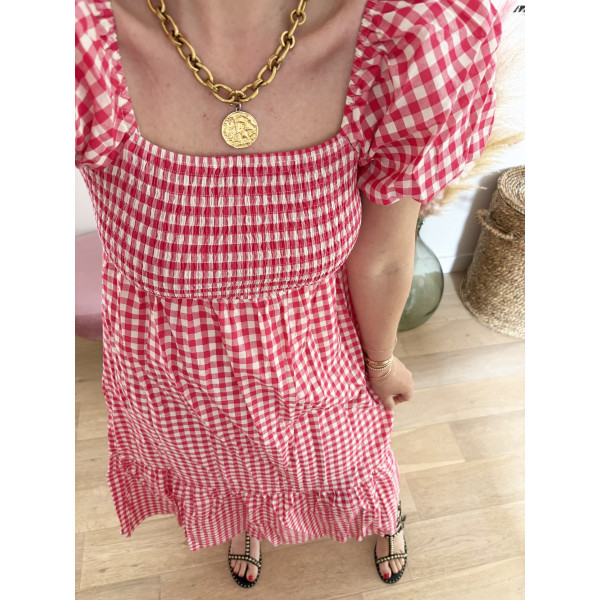 Robe BB vichy rouge