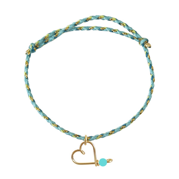 Bracelet lovely tresse "Nounou en or"
