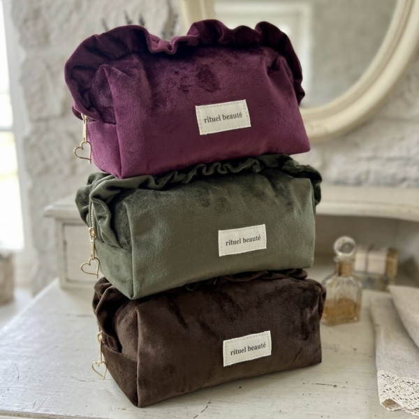 Trousse de beauté velours