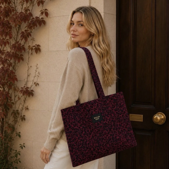 Tote bag léopard
