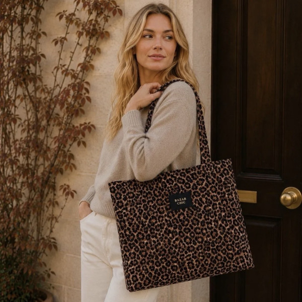 Tote bag léopard